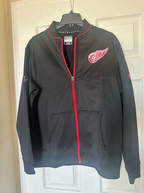 Pro Fanatics NHL Detroit Red Wings Black Full-Zip Jacket size large